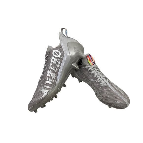 Adidas Shoes Adizero Big Mood Silver Firm Ground Athletic Cleats Size Men's 10 - Picture 4 of 5